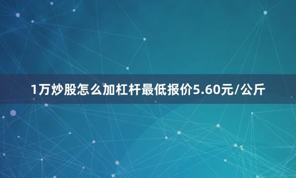 1万炒股怎么加杠杆最低报价5.60元/公斤